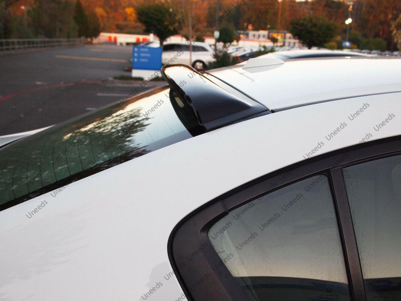 Fit 2012-2015 Honda Civic 4Dr ABS Black Rear Roof Window Visor Spoiler 3D JDM - Image 2