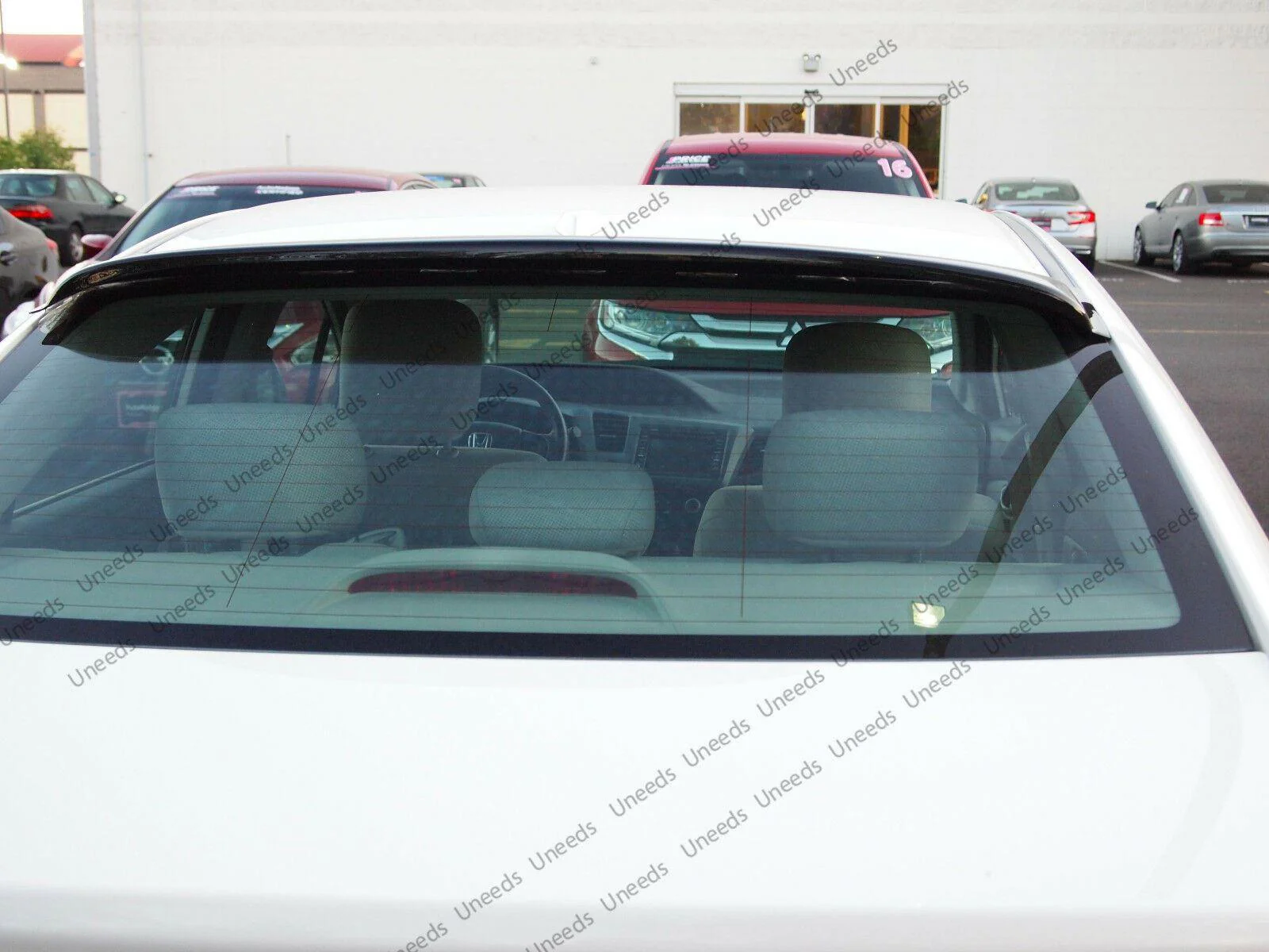 Fit 2012-2015 Honda Civic 4Dr ABS Black Rear Roof Window Visor Spoiler 3D JDM - Image 4