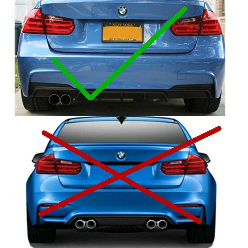 Fits 2012-2018 BMW F30 F31 M STYLE Left Single Exhaust Rear Bumper (Carbon Fiber Print) - Image 4
