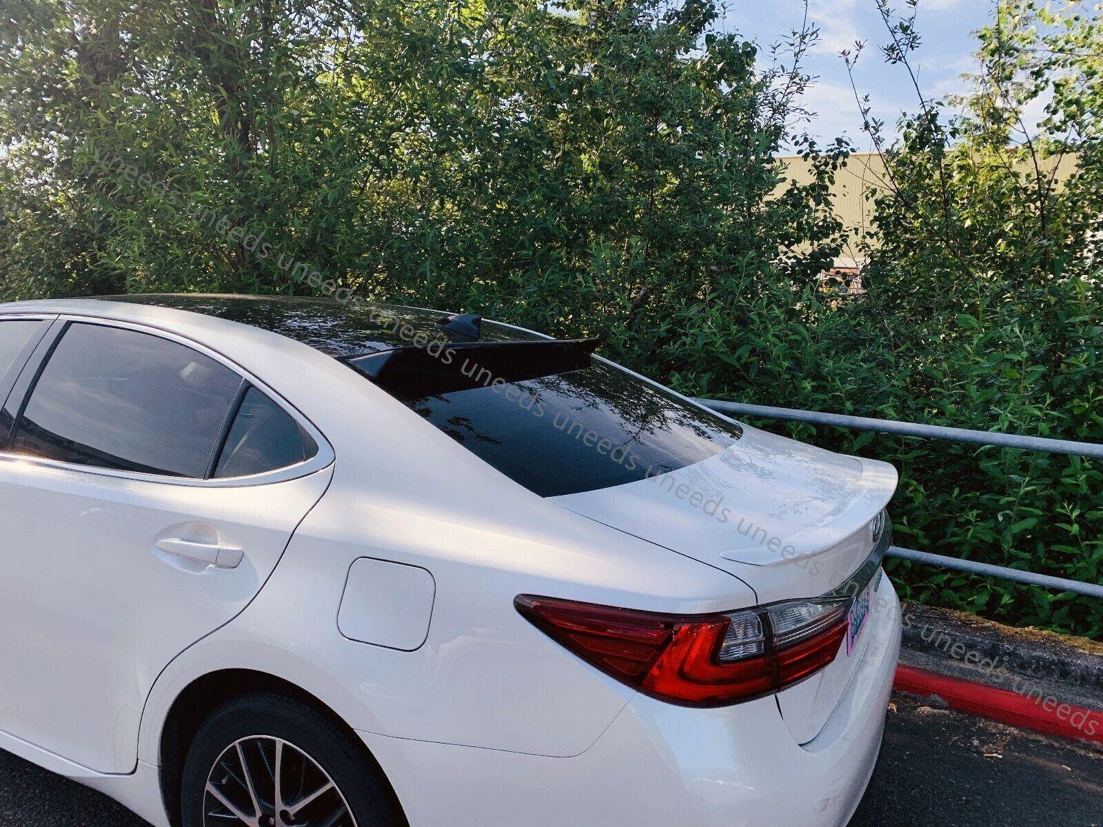 Fit 2013-2018 Lexus ES350 ABS Black Rear Roof Window Visor Spoiler 3D JDM - Image 2