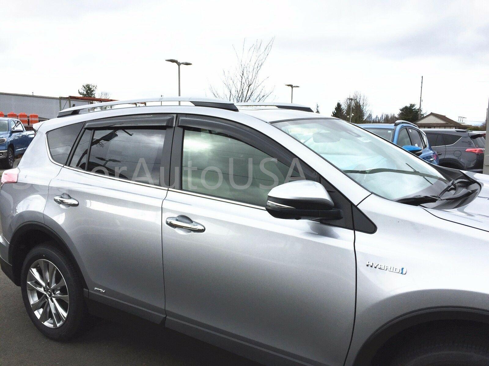 Fit 2013-2018 TOYOTA RAV4 Out-Channel Vent Window Visors Rain Sun Wind Guards Shade Deflectors - Image 4