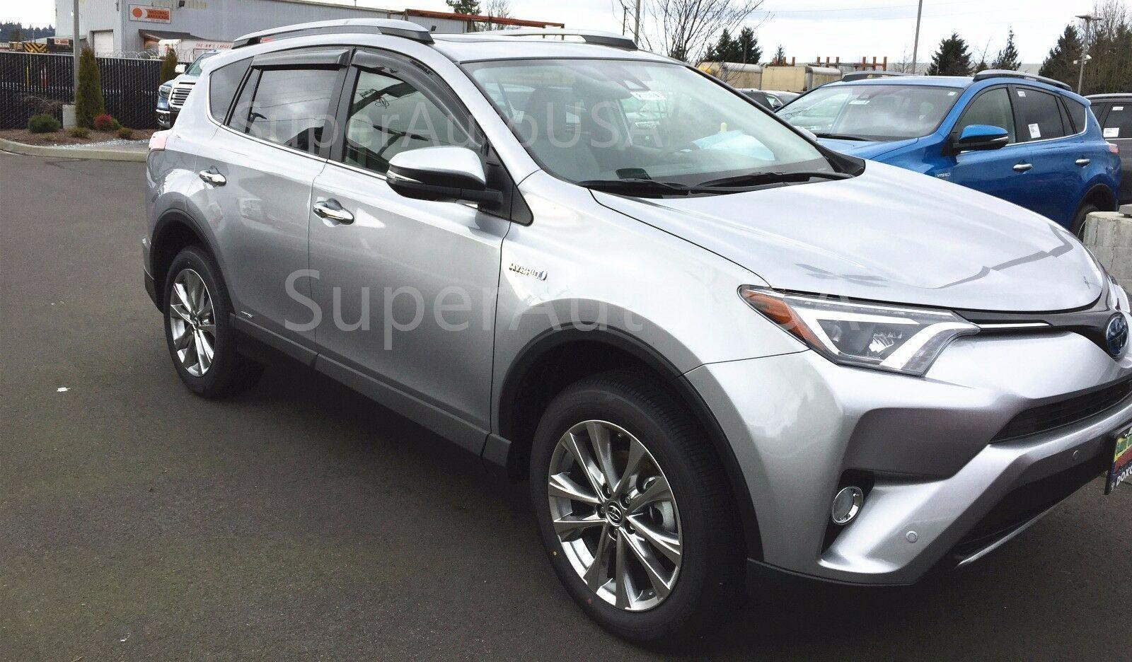 Fit 2013-2018 TOYOTA RAV4 Out-Channel Vent Window Visors Rain Sun Wind Guards Shade Deflectors - Image 5