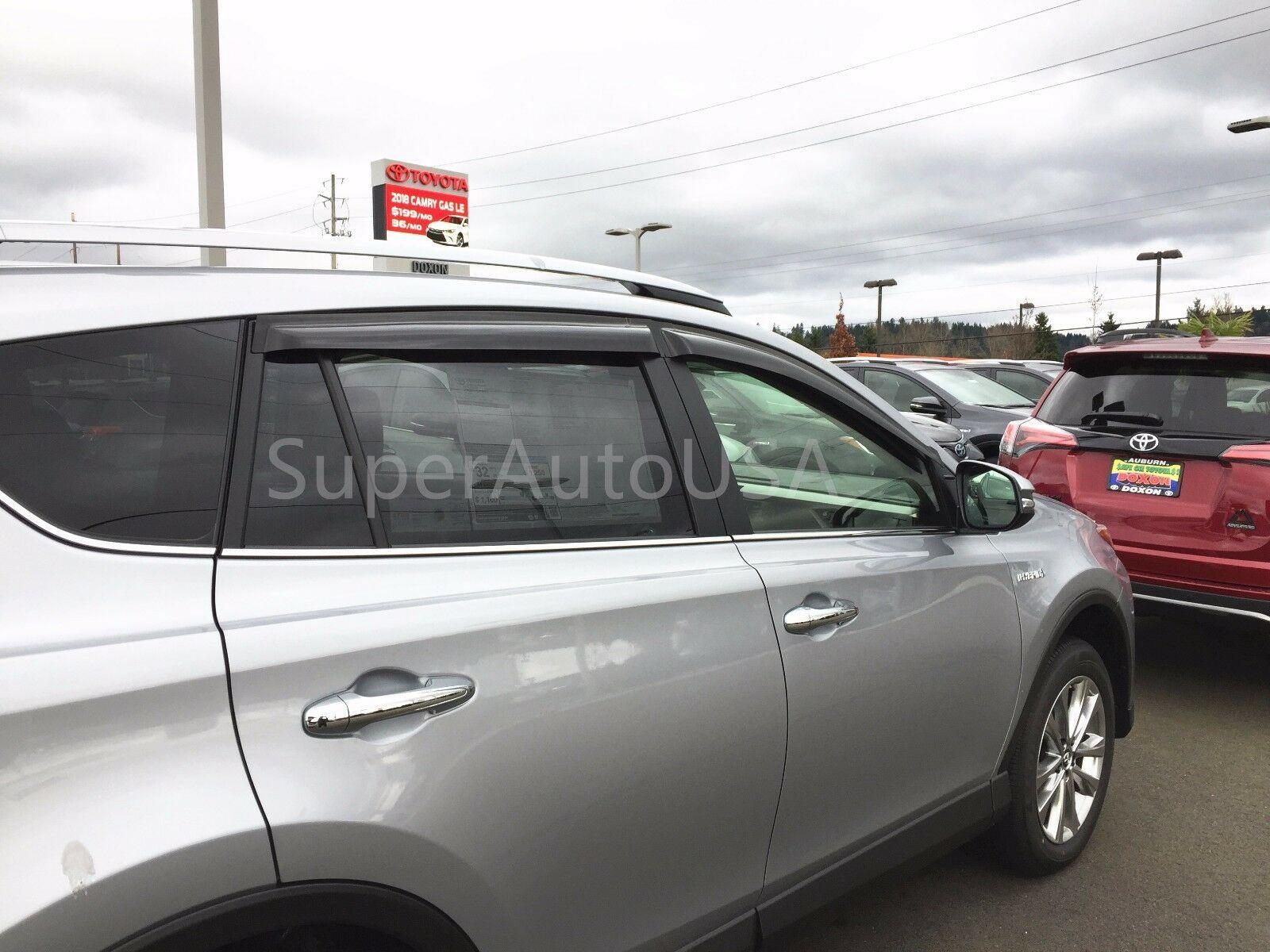 Fit 2013-2018 TOYOTA RAV4 Out-Channel Vent Window Visors Rain Sun Wind Guards Shade Deflectors - Image 7