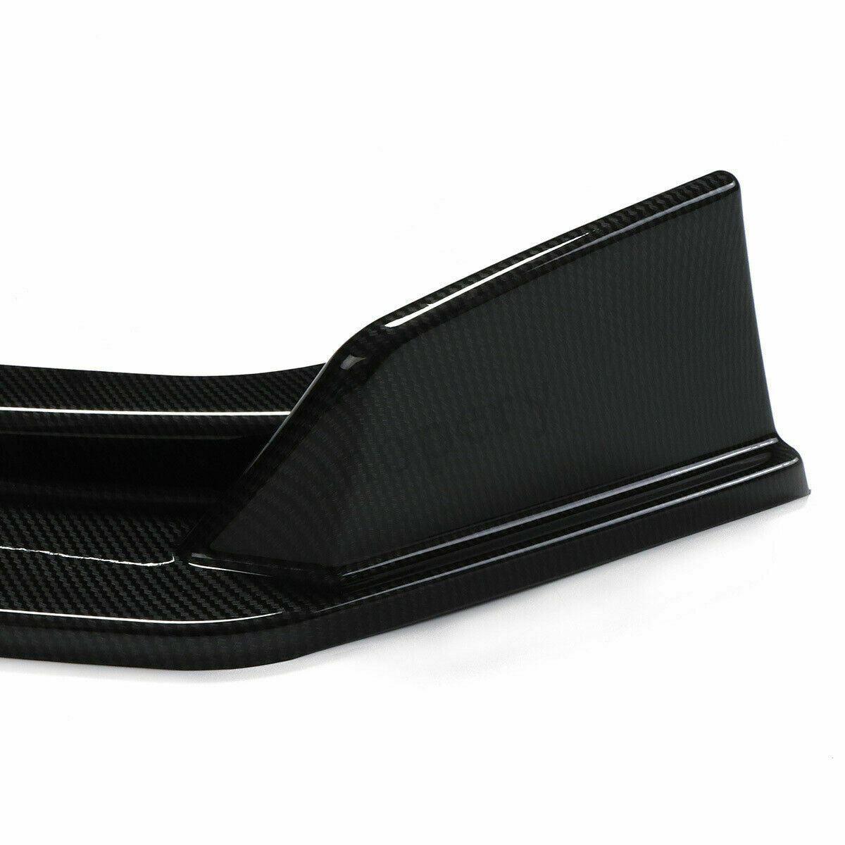 Fits 2014-2017 Infiniti Q50 Base Premium Front Bumper Lip Spoiler (Carbon Fiber Print) - Image 4