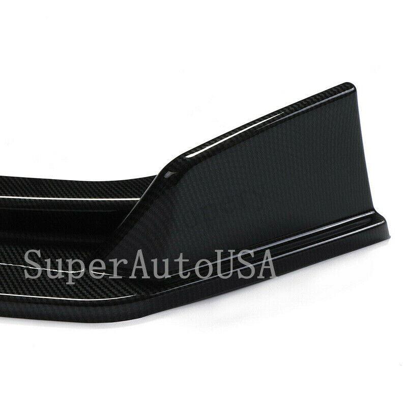 Fits 2014-2017 Infiniti Q50 Base Premium Front Bumper Lip Spoiler (Carbon Fiber Print) - Image 5