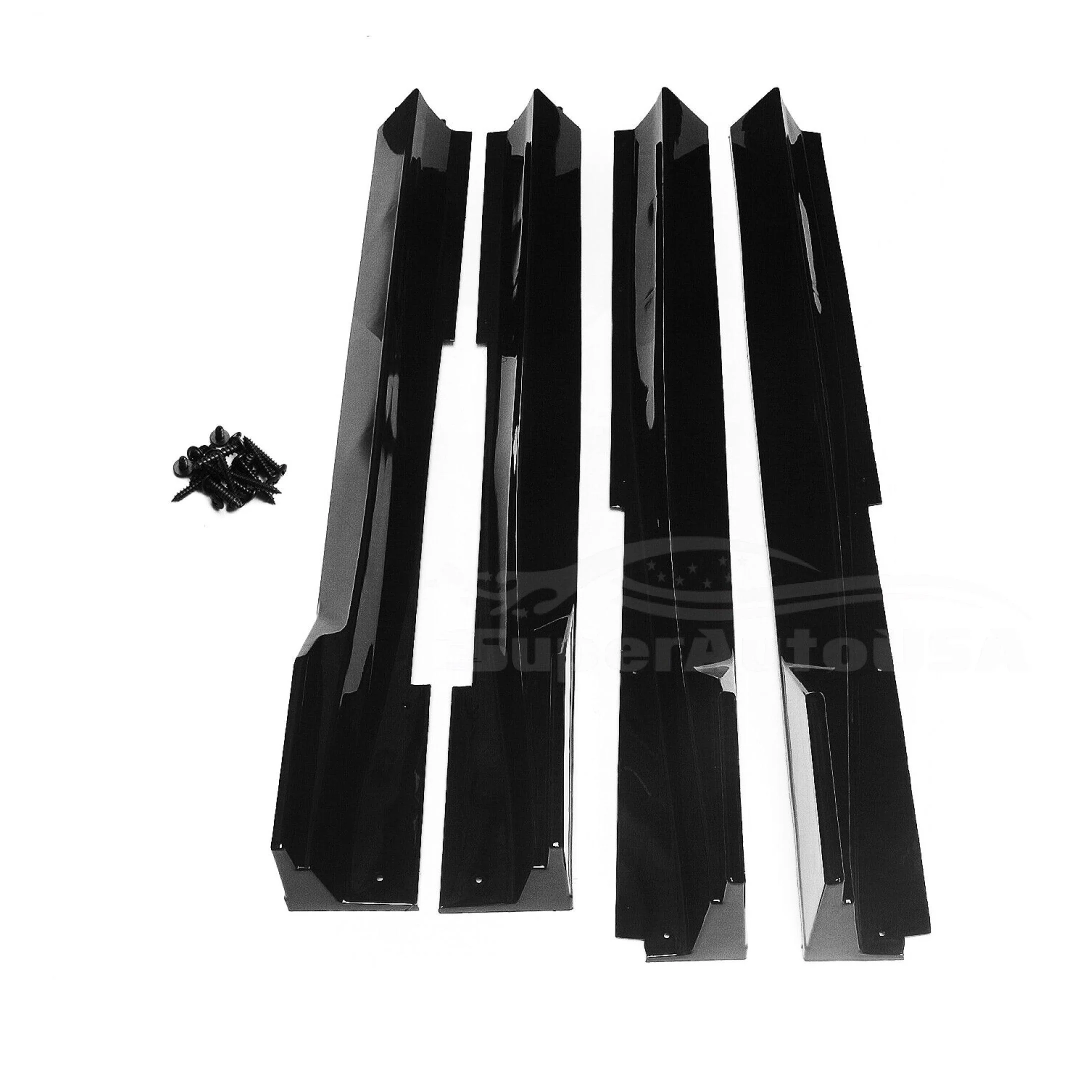 For 2014-2022 Infiniti Q50 ST Style Lower Side Skirt Extension Lip (Gloss Black) - Image 5