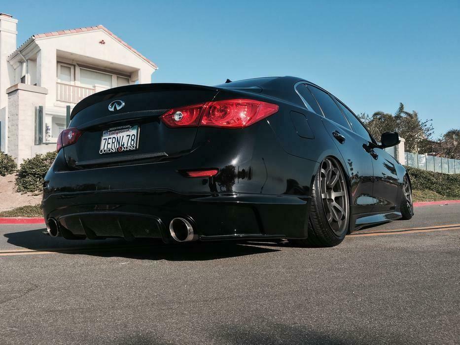 Fits 2014-2017 Infiniti Q50 sport Style Rear Bumper Lip Spoiler Lower Diffuser - Image 4
