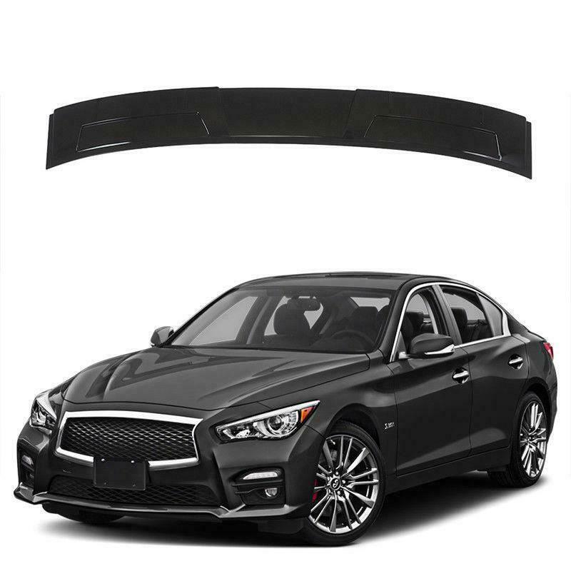 Fit 2014-2021 INFINITI Q50 Mugen STYLE REAR ROOF WINDOW SPOILER (Gloss Black) - Image 2