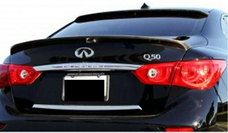 Fit 2014-2021 INFINITI Q50 Mugen STYLE REAR ROOF WINDOW SPOILER (Gloss Black) - Image 3