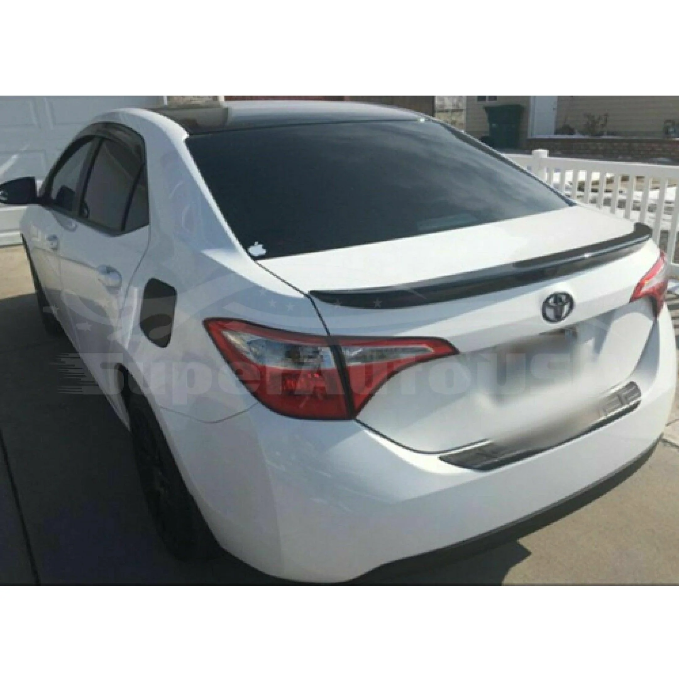 Fit 2014-2019 Toyota Corolla OE Style Rear Trunk Wing Spoiler Primed (Gloss Black) - Image 3