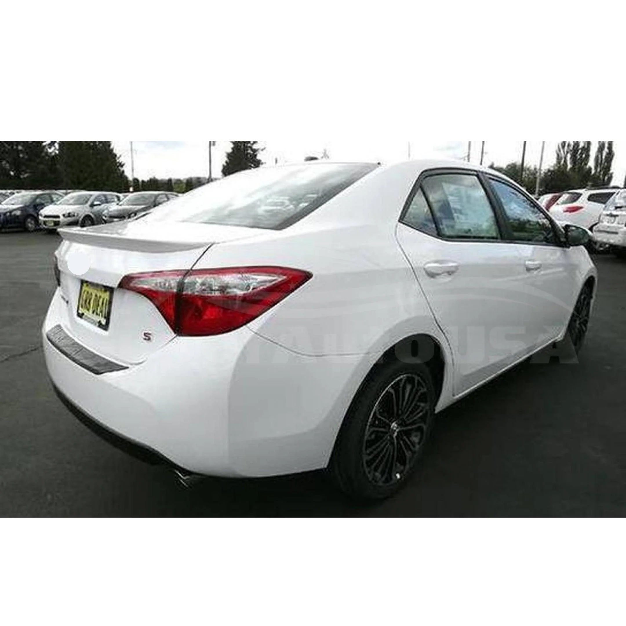 Fit 2014-2019 Toyota Corolla OE Style Rear Trunk Wing Spoiler Primed (Super White) - Image 2