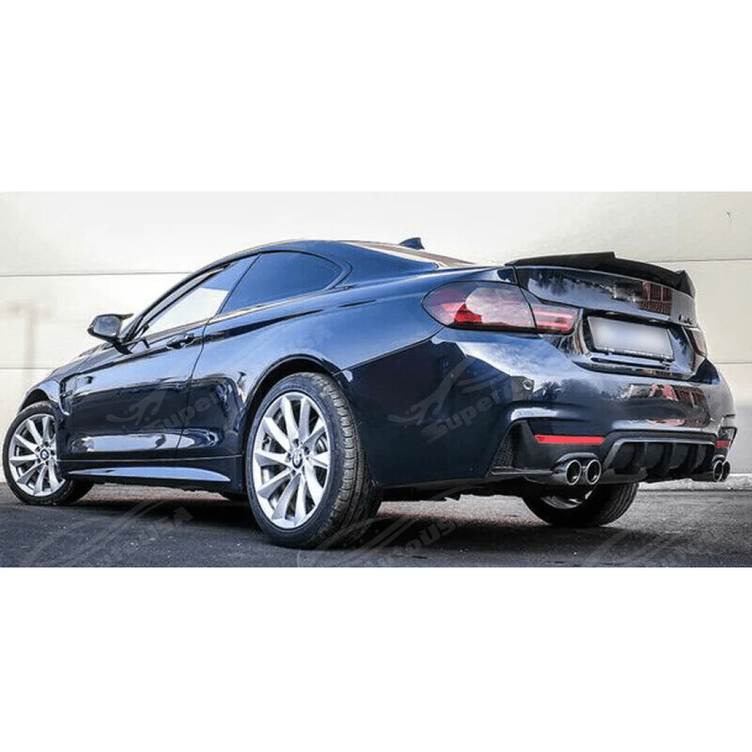 For 2014-2020 BMW 4 Series F32 MP Style Carbon Fiber Style Rear Diffuser Quad Outlet - Image 13
