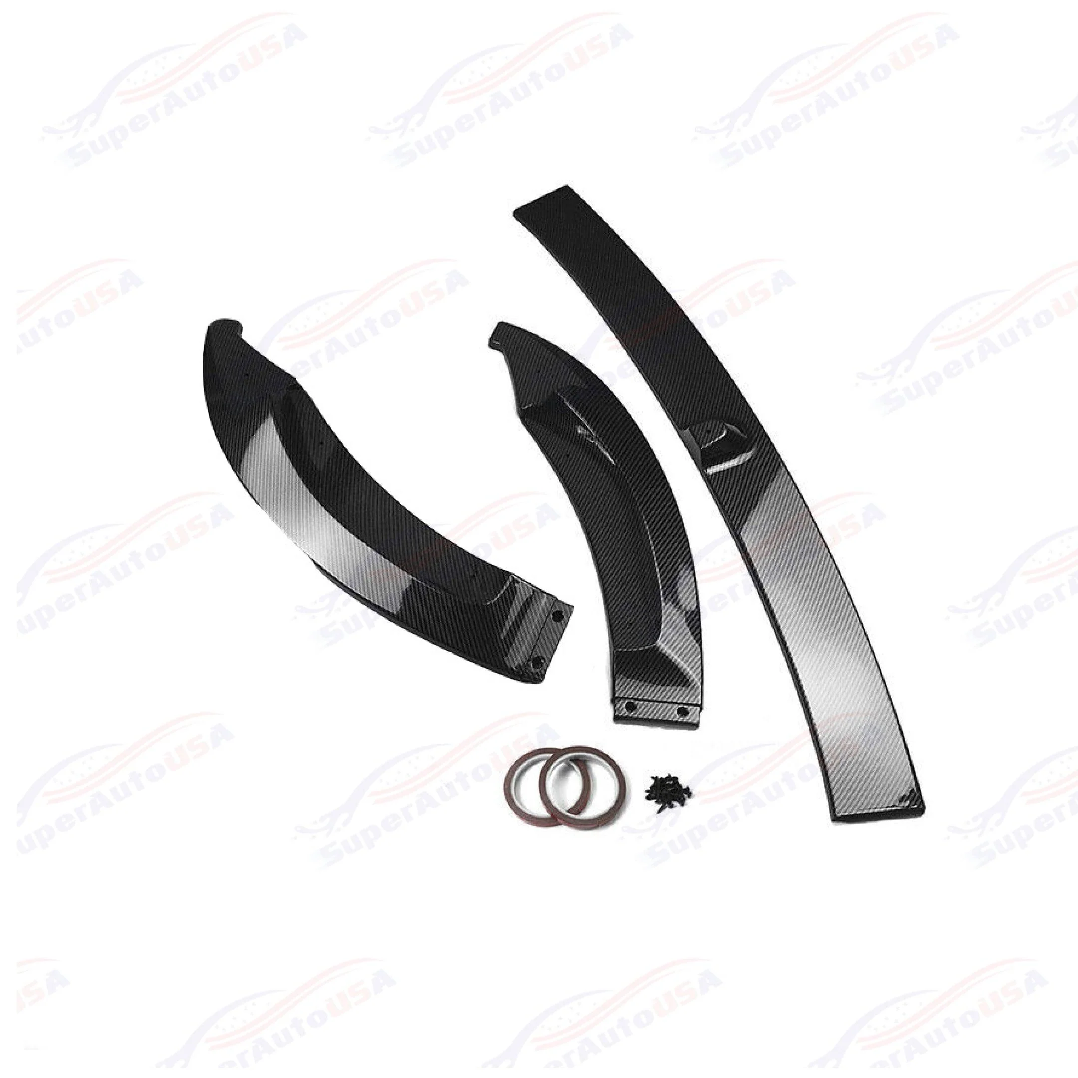 Fits 2015-2020 BMW F80 M3 F82 F83 M4 CS Style Front Bumper Lip Spoiler (Glossy Black) - Image 3