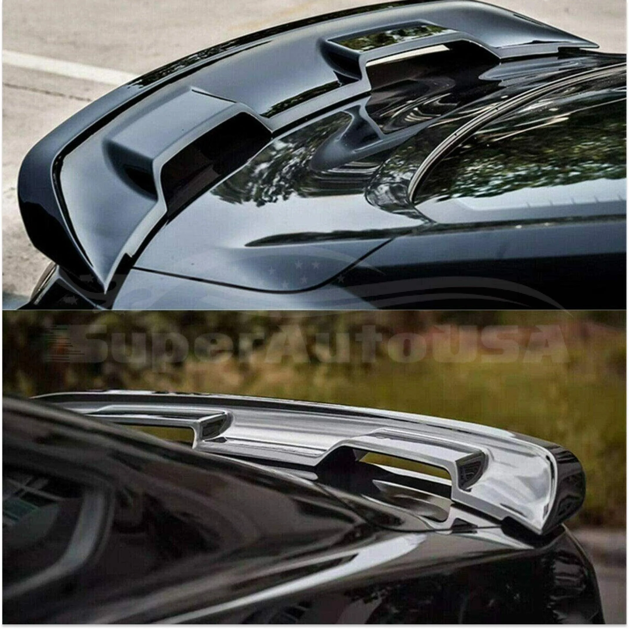 Fit 2015-2020 Ford Mustang GT350 GT500 Style ABS Rear Trunk Spoiler Wing (Gloss Black) - Image 2