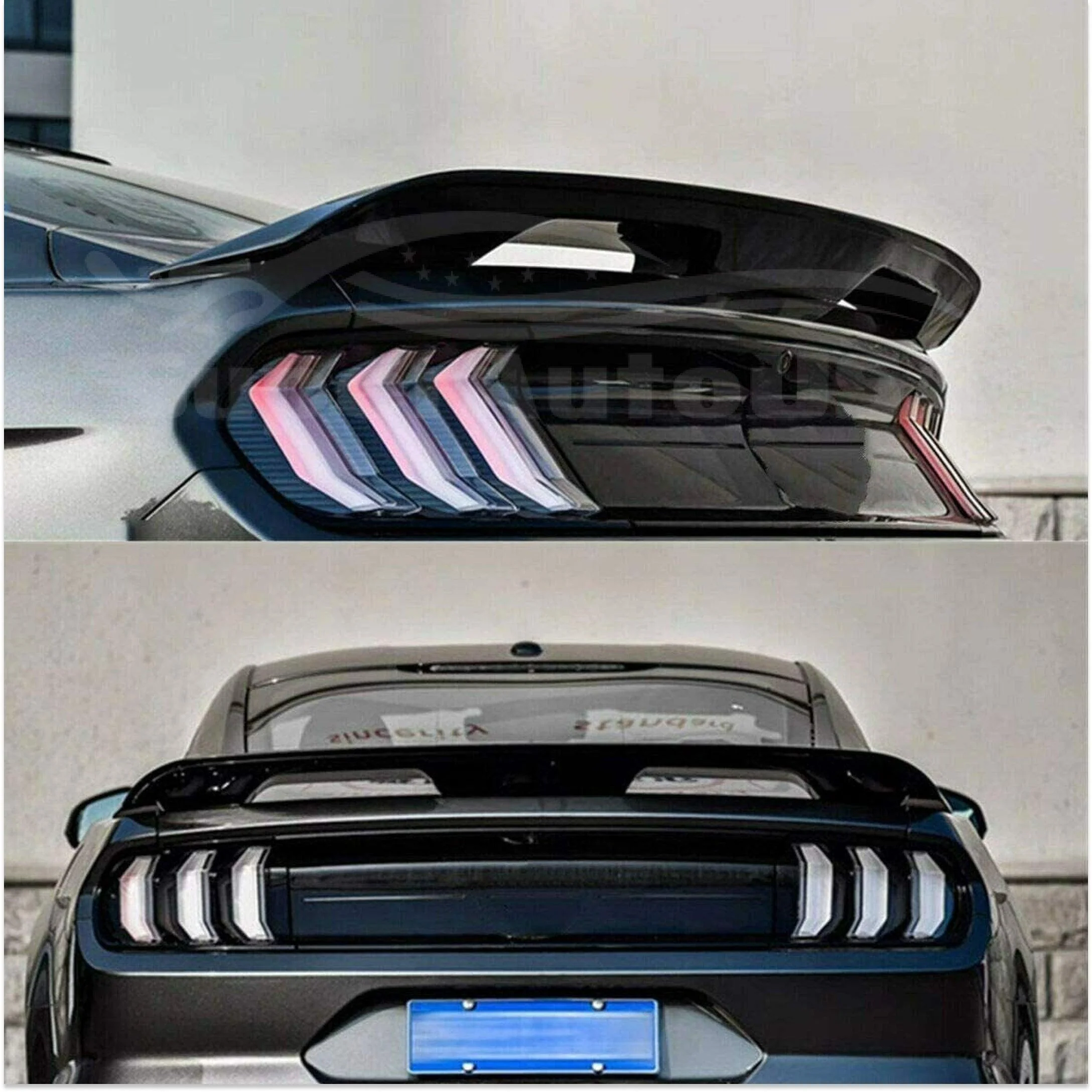 Fit 2015-2020 Ford Mustang GT350 GT500 Style ABS Rear Trunk Spoiler Wing (Gloss Black) - Image 3