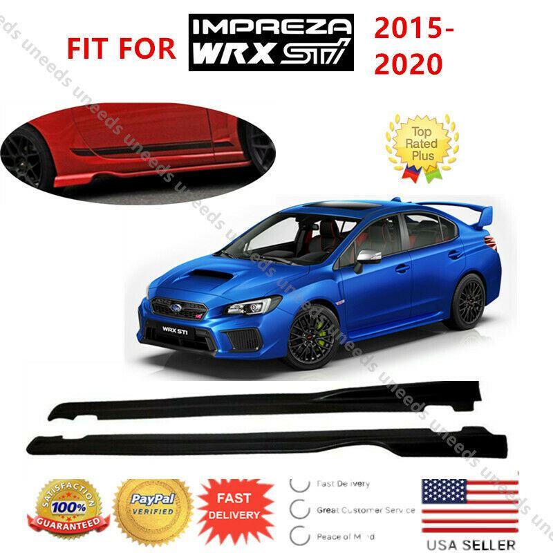 2015-2021 Subaru WRX STI VA - Side Skirts - Unpainted Black - Image 2