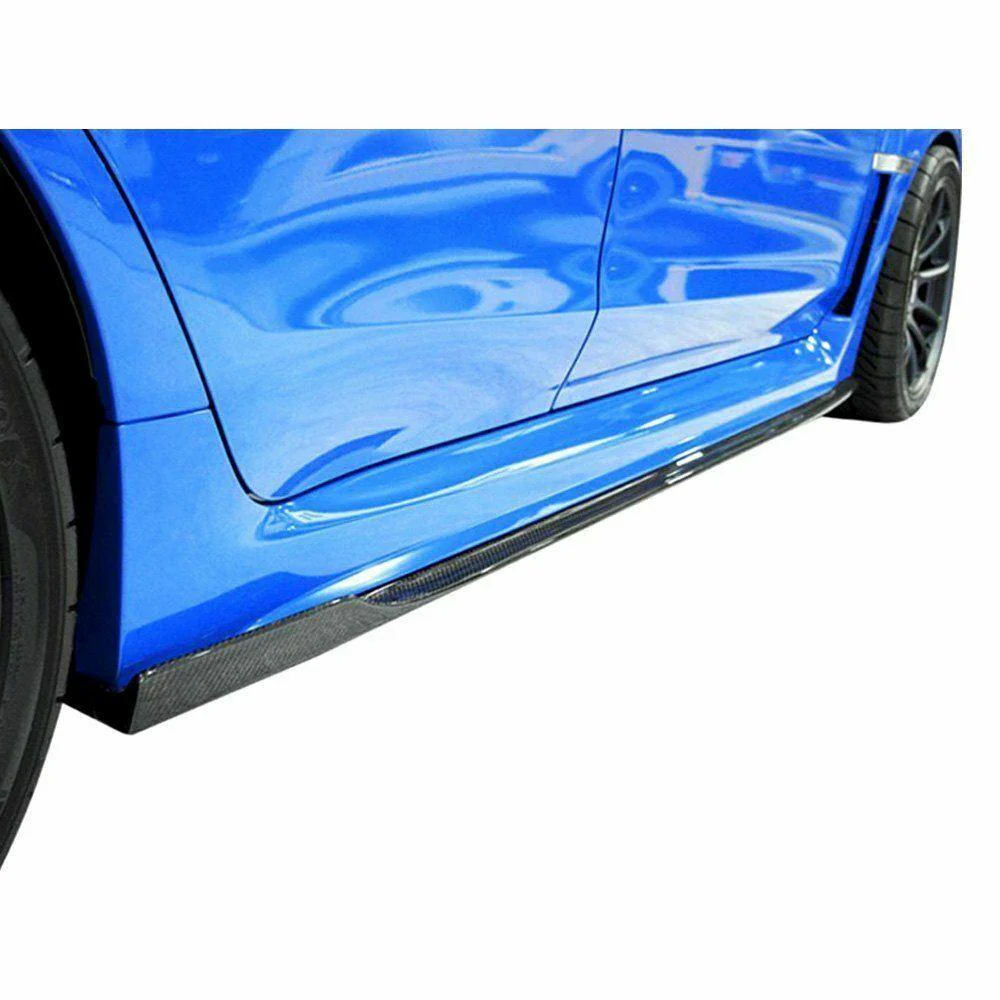 2015-2021 Subaru WRX STI VA - Side Skirts with Winglet - Unpainted Black - Image 3
