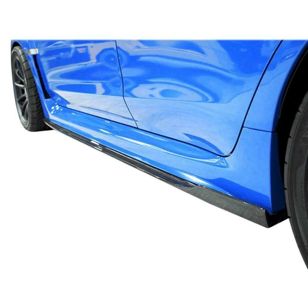 2015-2021 Subaru WRX STI VA - Side Skirts with Winglet - Unpainted Black - Image 4