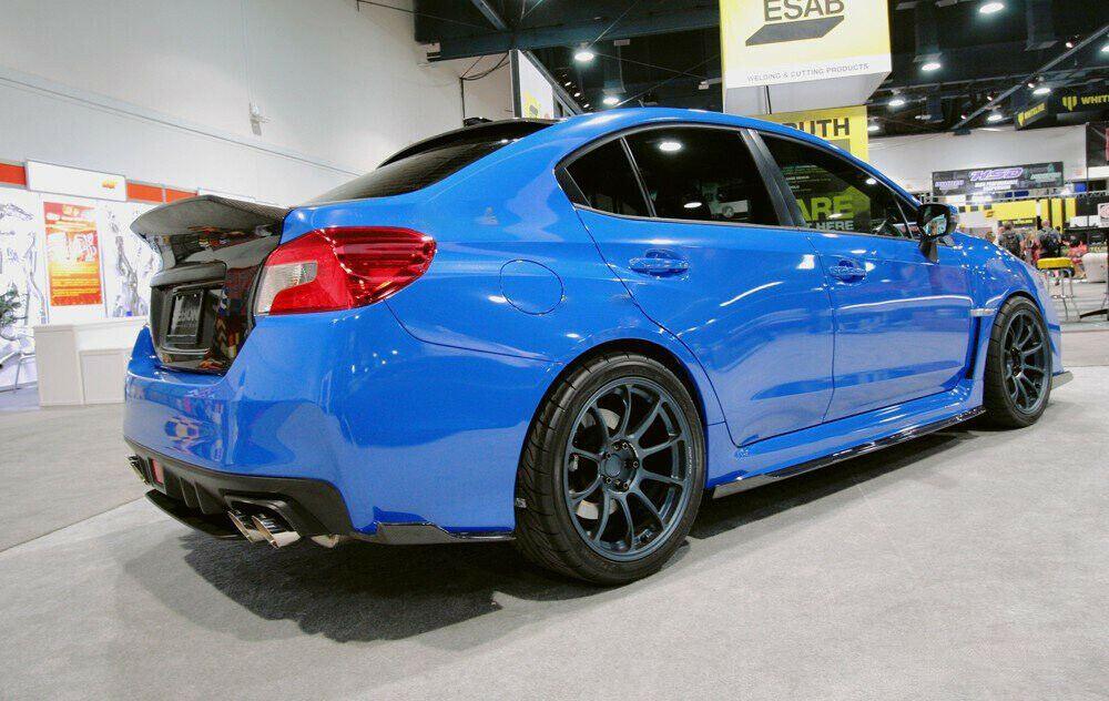 2015-2021 Subaru WRX STI VA - Side Skirts with Winglet - Unpainted Black - Image 6