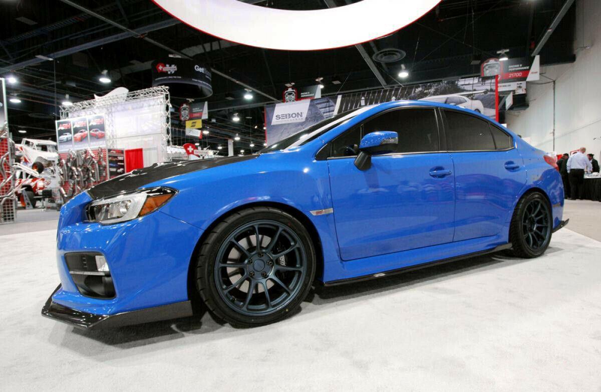 2015-2021 Subaru WRX STI VA - Side Skirts with Winglet - Unpainted Black - Image 8