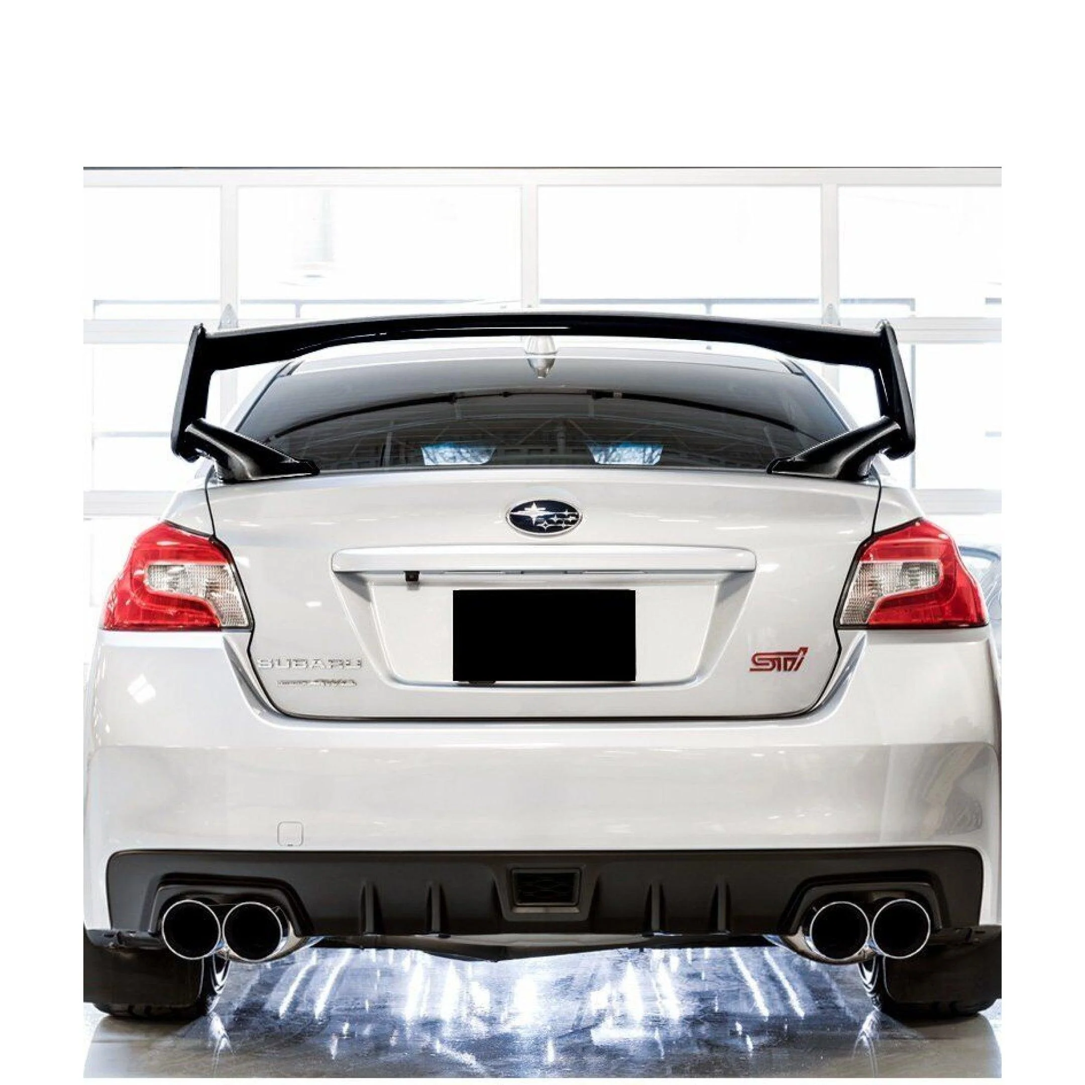 2015-2021 Subaru WRX STI VA - JDM OE Style Spoiler Wing - Gloss Black - Image 6