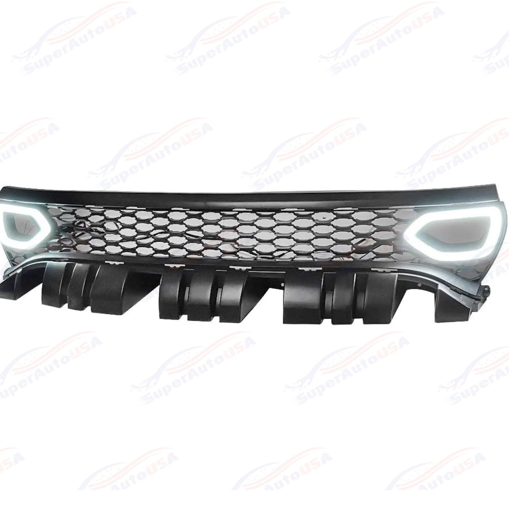 FOR 2015-2022 Charger R/T Scat Pack SRT Style  Mesh Front Grille Grill With LRD RDL Lights - Image 4