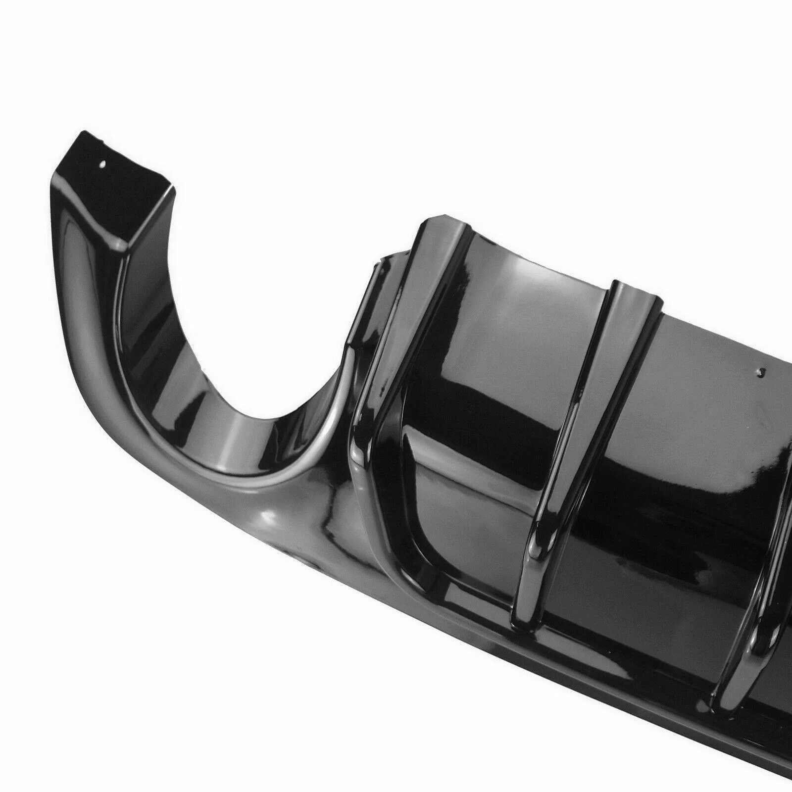 Fits 2018-2021 Infiniti Q50 Rear Bumper Spoiler Diffuser (Gloss Black) - Image 11