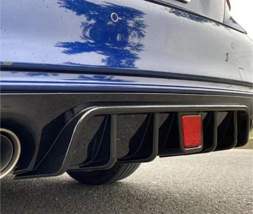 Fits 2018-2021 Infiniti Q50 Rear Bumper Spoiler Diffuser (Gloss Black) - Image 4