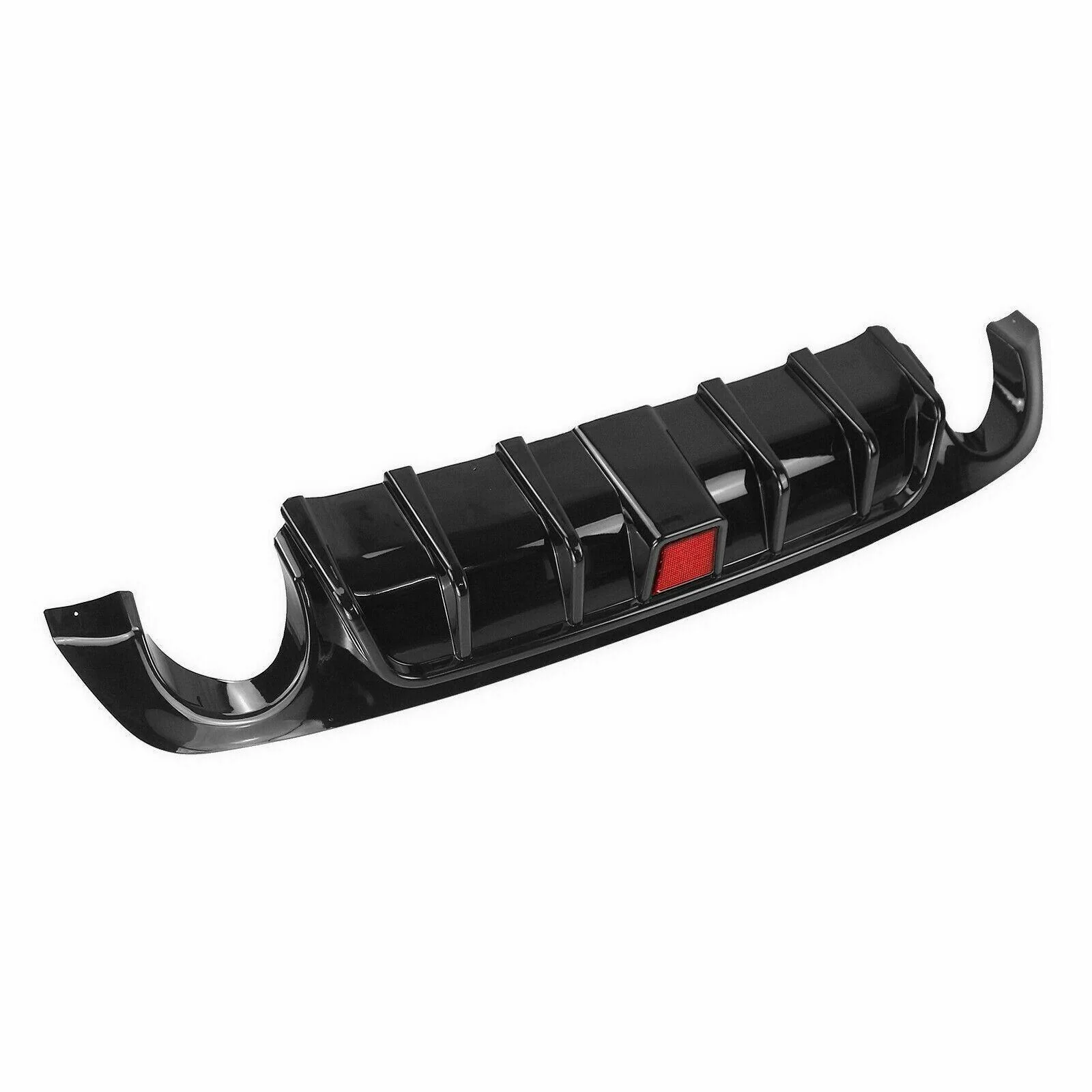 Fits 2018-2021 Infiniti Q50 Rear Bumper Spoiler Diffuser (Gloss Black) - Image 8