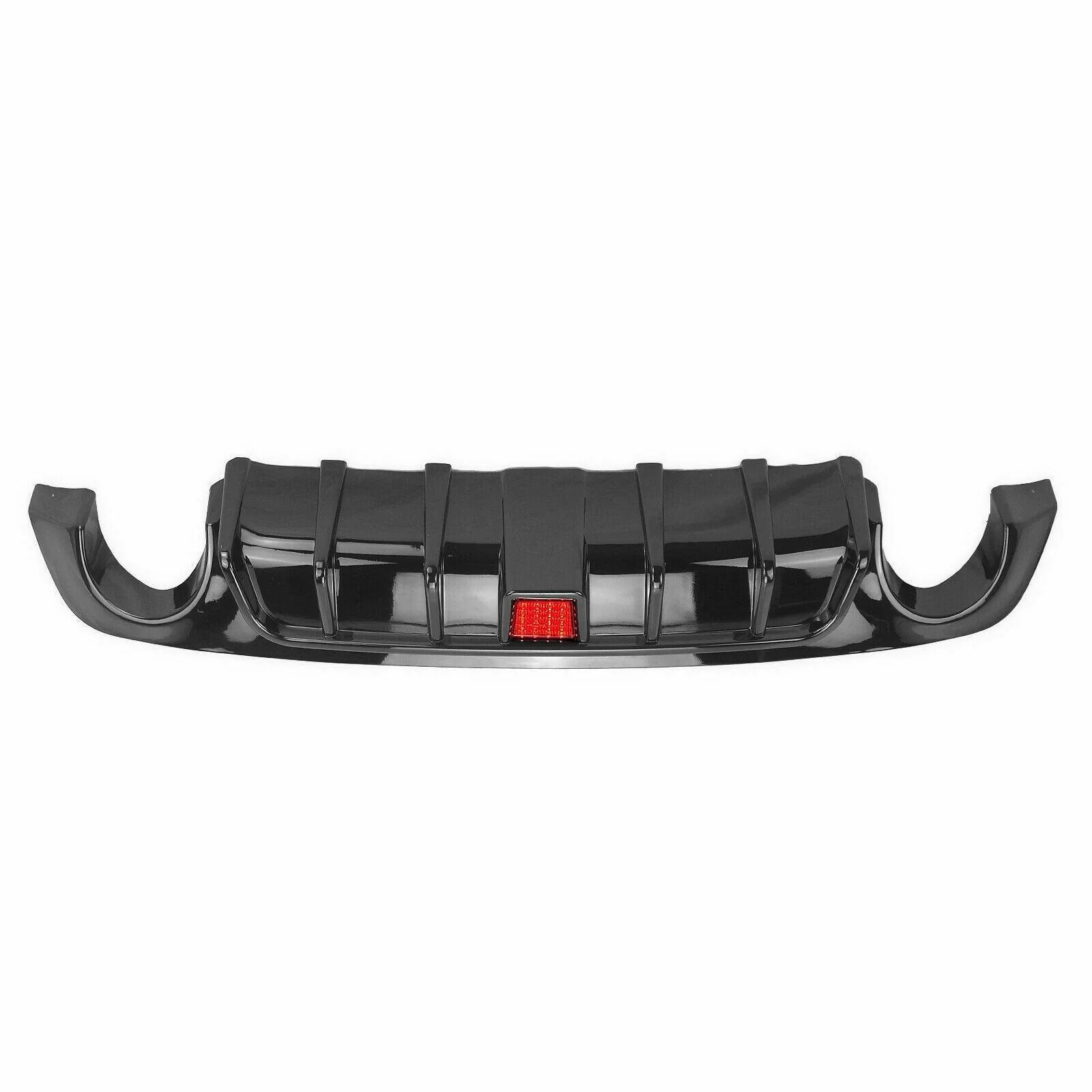 Fits 2018-2021 Infiniti Q50 Rear Bumper Spoiler Diffuser (Gloss Black) - Image 9