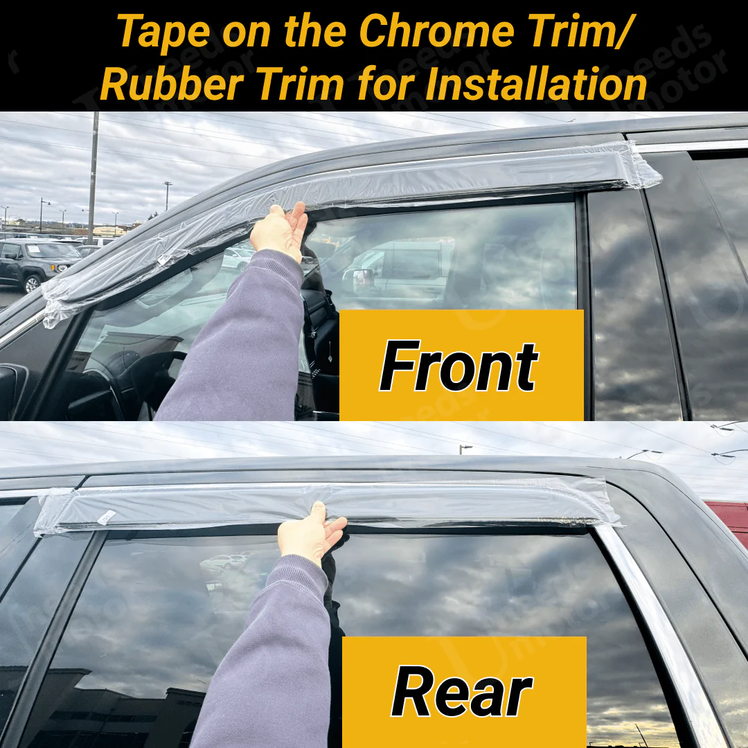 Fit 2019-2024 Ram 1500 OE Style Vent Window Visors Rain Sun Wind Guards Shade Deflectors - Image 2