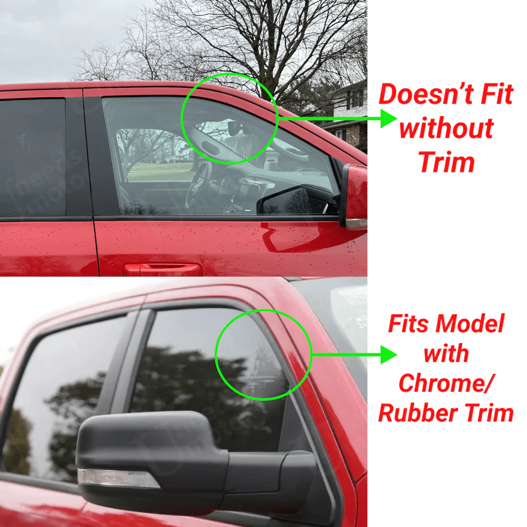 Fit 2019-2024 Ram 1500 OE Style Vent Window Visors Rain Sun Wind Guards Shade Deflectors - Image 3