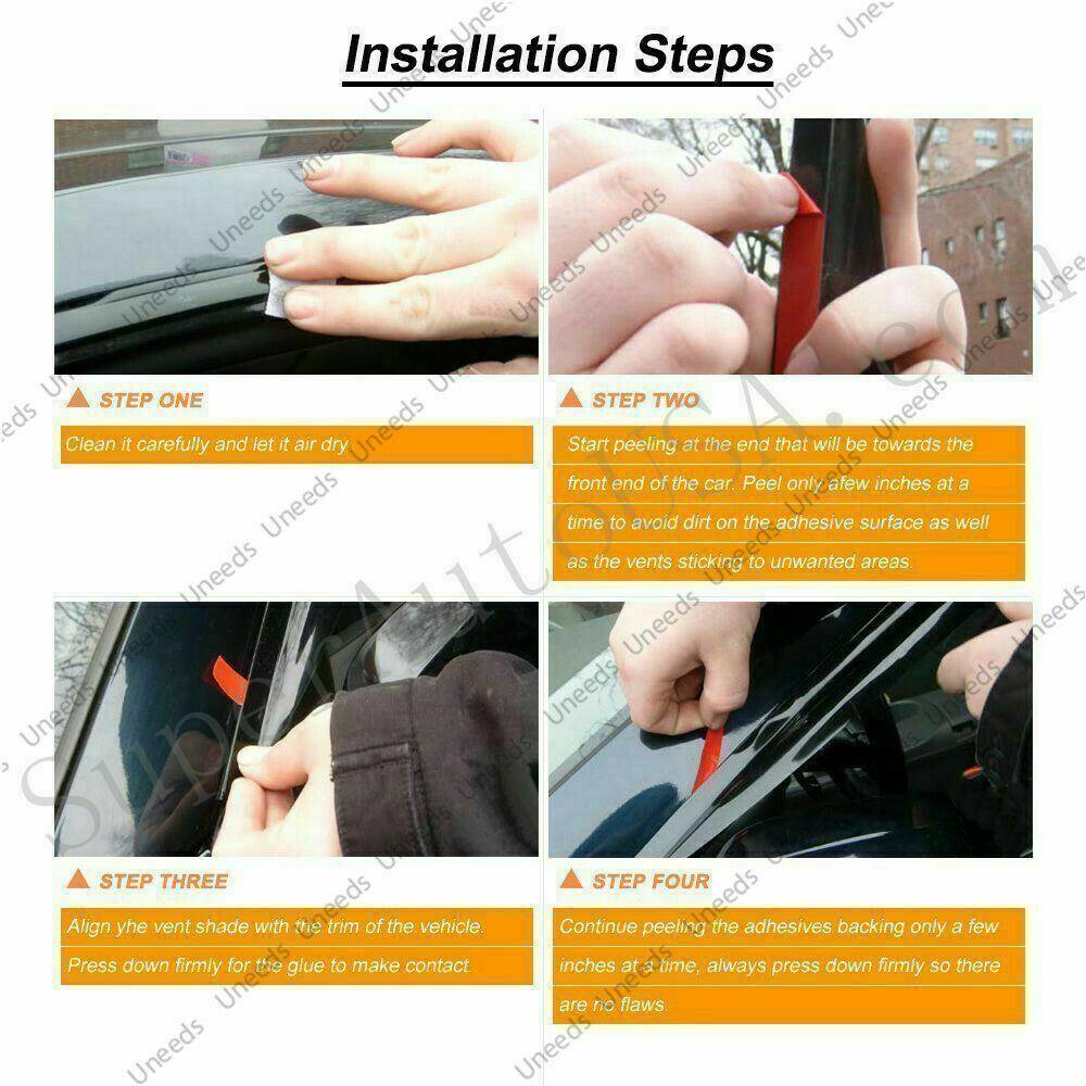 Fit 2019-2024 Ram 1500 OE Style Vent Window Visors Rain Sun Wind Guards Shade Deflectors - Image 6