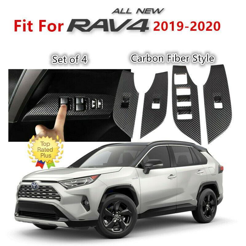 Fit 2019-2021 Toyota RAV4 Gear Position Shift Panel Cover Trim (Carbon Fiber Print) - Image 9