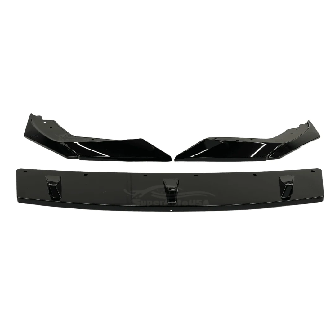 For 2019-2022 BMW 3 Series G20 VTEN Gloss Black Front Bumper Lip Spoiler - Image 16