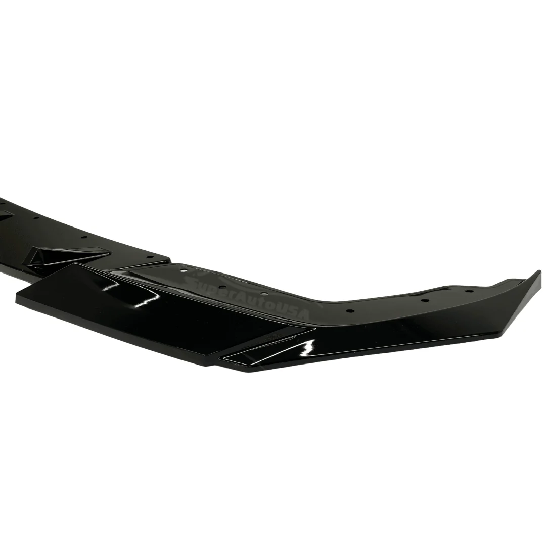 For 2019-2022 BMW 3 Series G20 VTEN Gloss Black Front Bumper Lip Spoiler - Image 7