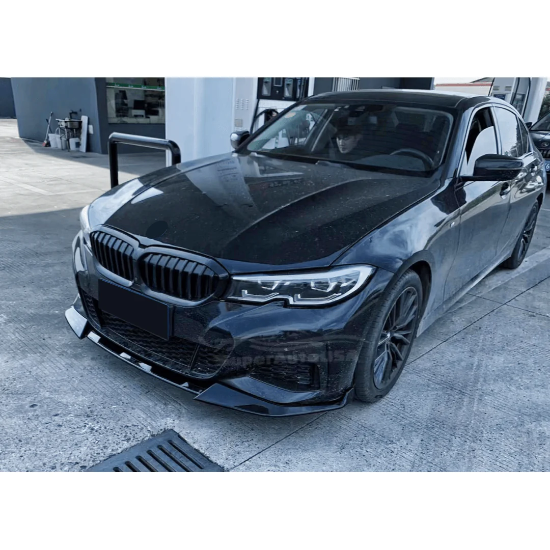 For 2019-2022 BMW 3 Series G20 Gloss Black Front Bumper Lip Spoiler 1 Pc - Image 3