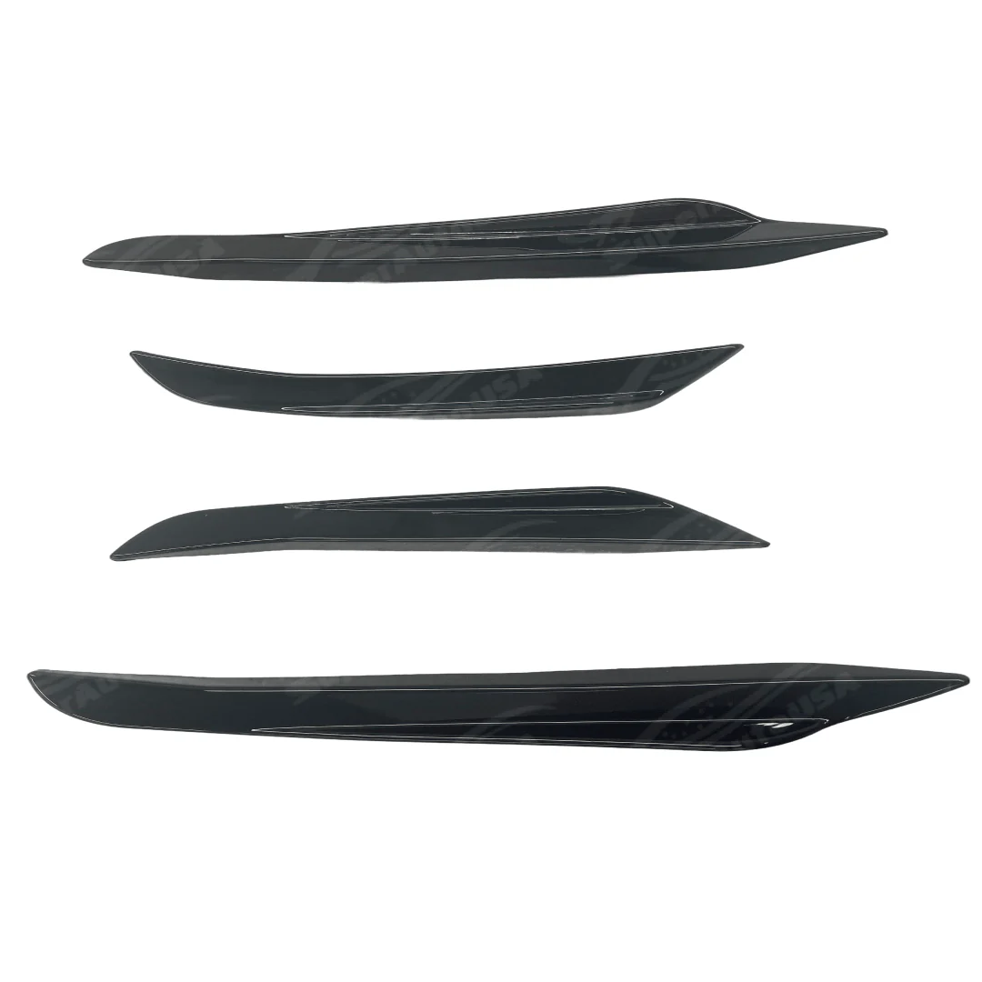 For 2019-2022 BMW 3 Series G20 Gloss Black Front Side Splitter Canard Fins Set - Image 6