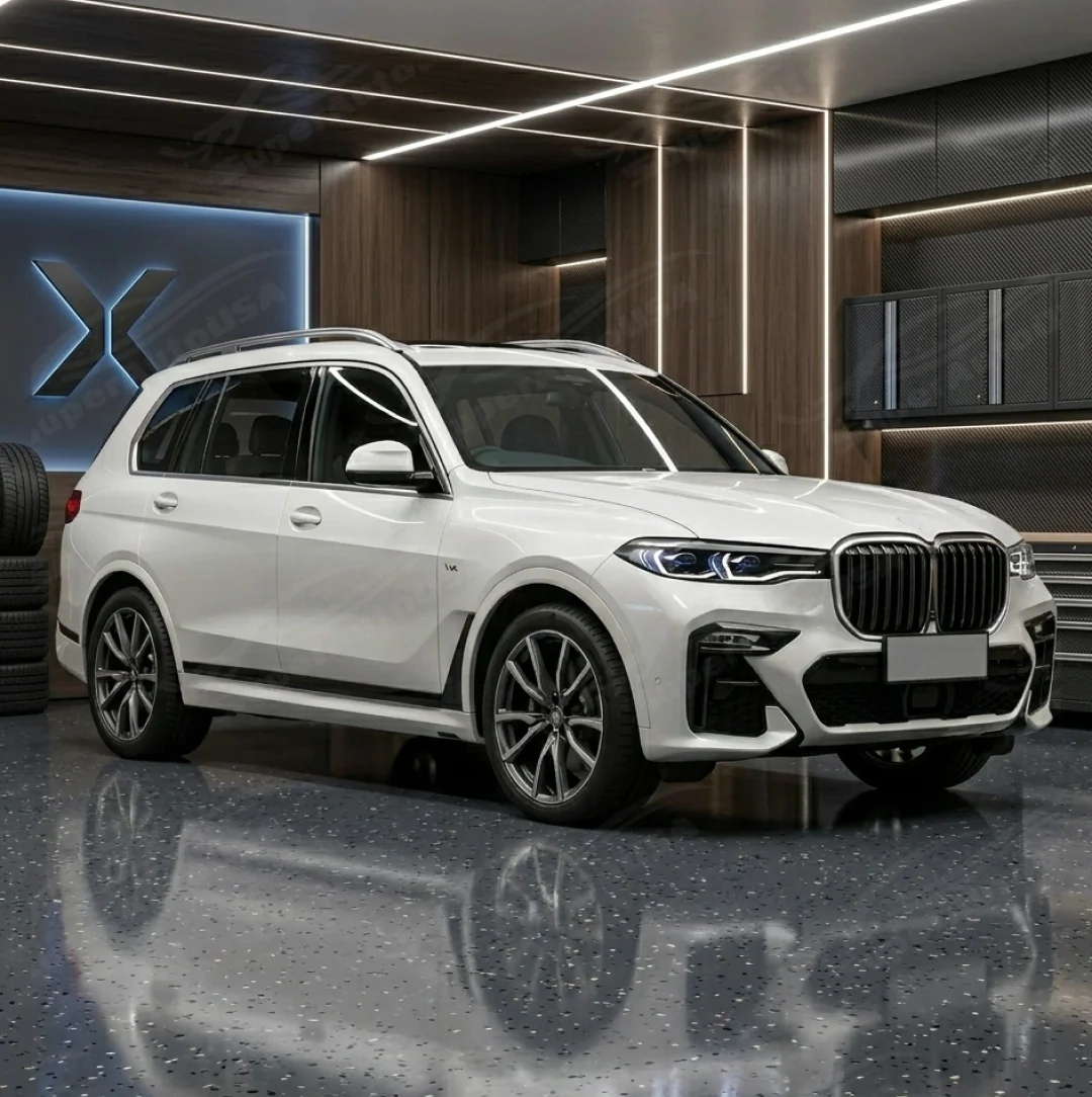 For 2019-2022 BMW X7 G07 Gloss Black Double Grille with LED - Image 7