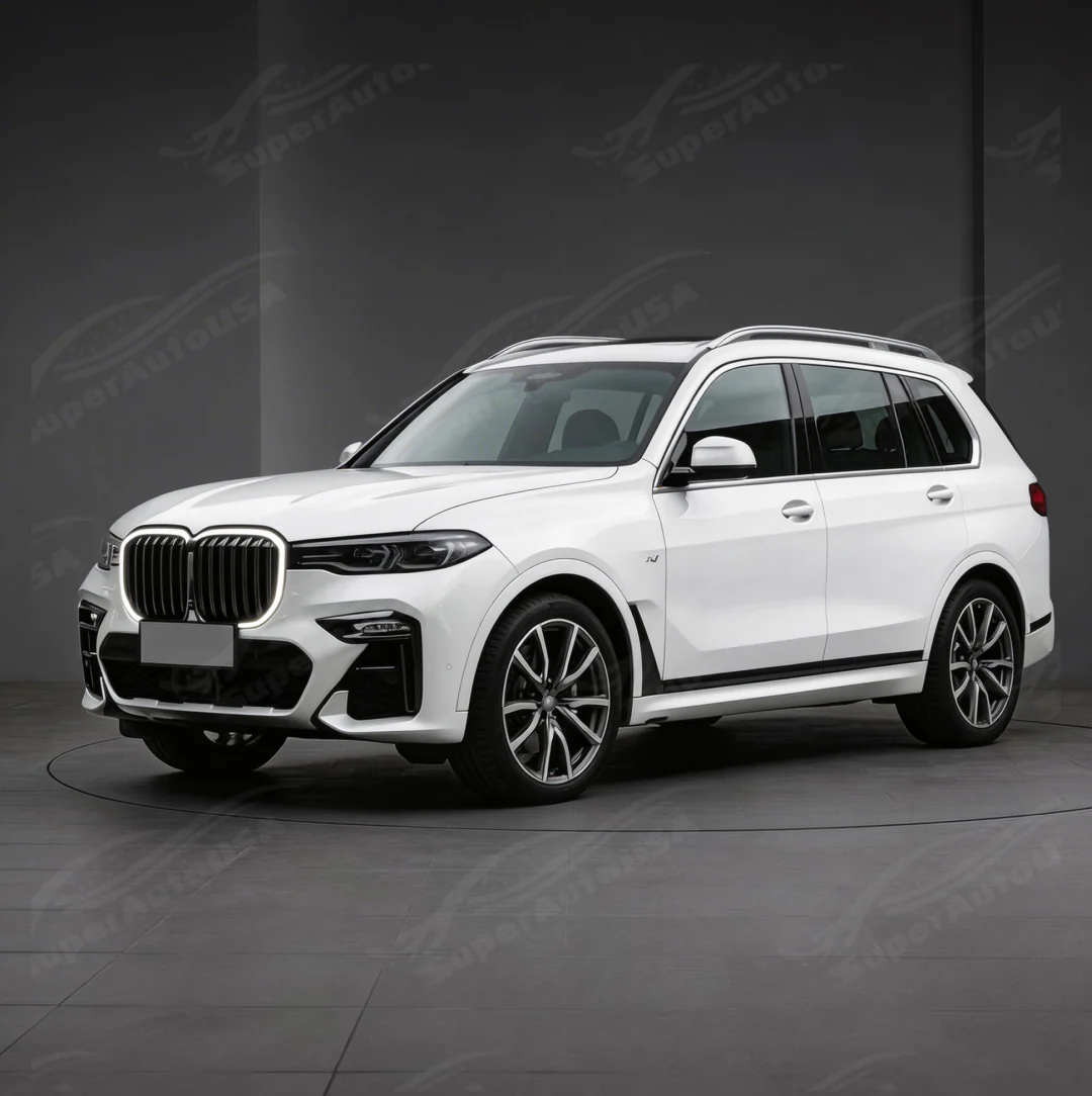 For 2019-2022 BMW X7 G07 Gloss Black Double Grille with LED - Image 9