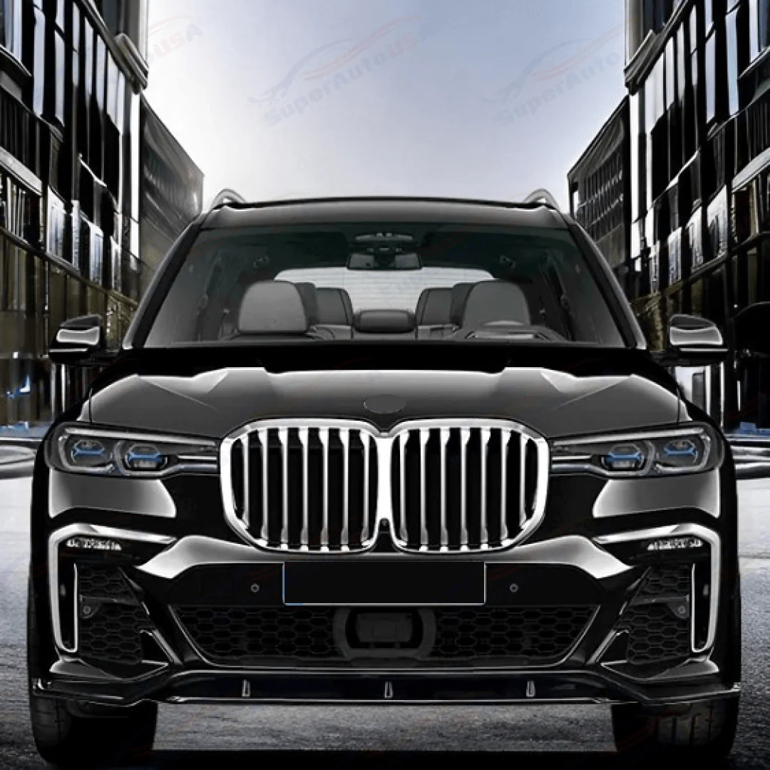 For 2019-2024 BMW G07 X7 Gloss Black M Performance Front Bumper Lip - Image 3