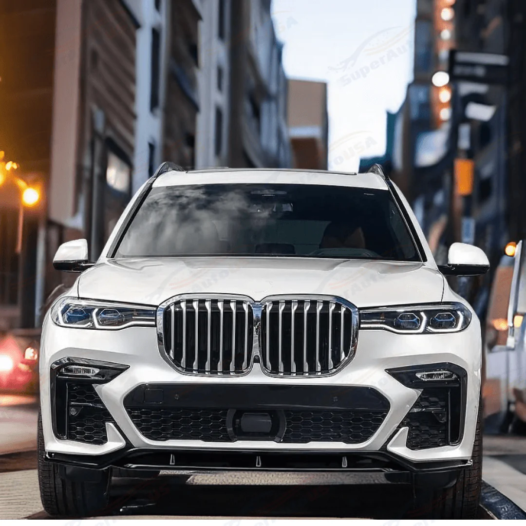 For 2019-2024 BMW G07 X7 Gloss Black M Performance Front Bumper Lip - Image 5