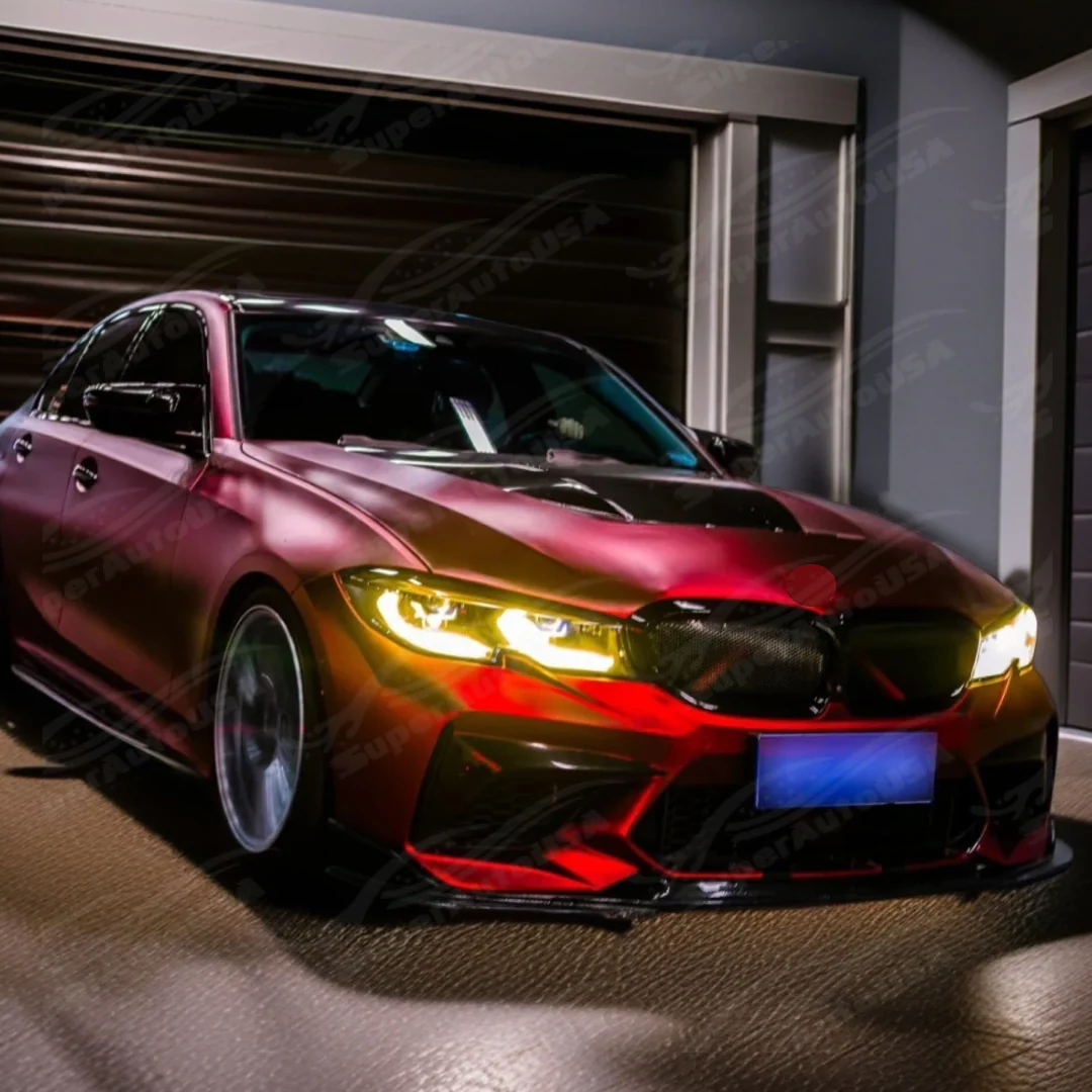 For 2019-25 BMW 330i M340i G20 Real Carbon Fiber M2-CS Style Front Vented Hood Panel - Image 5