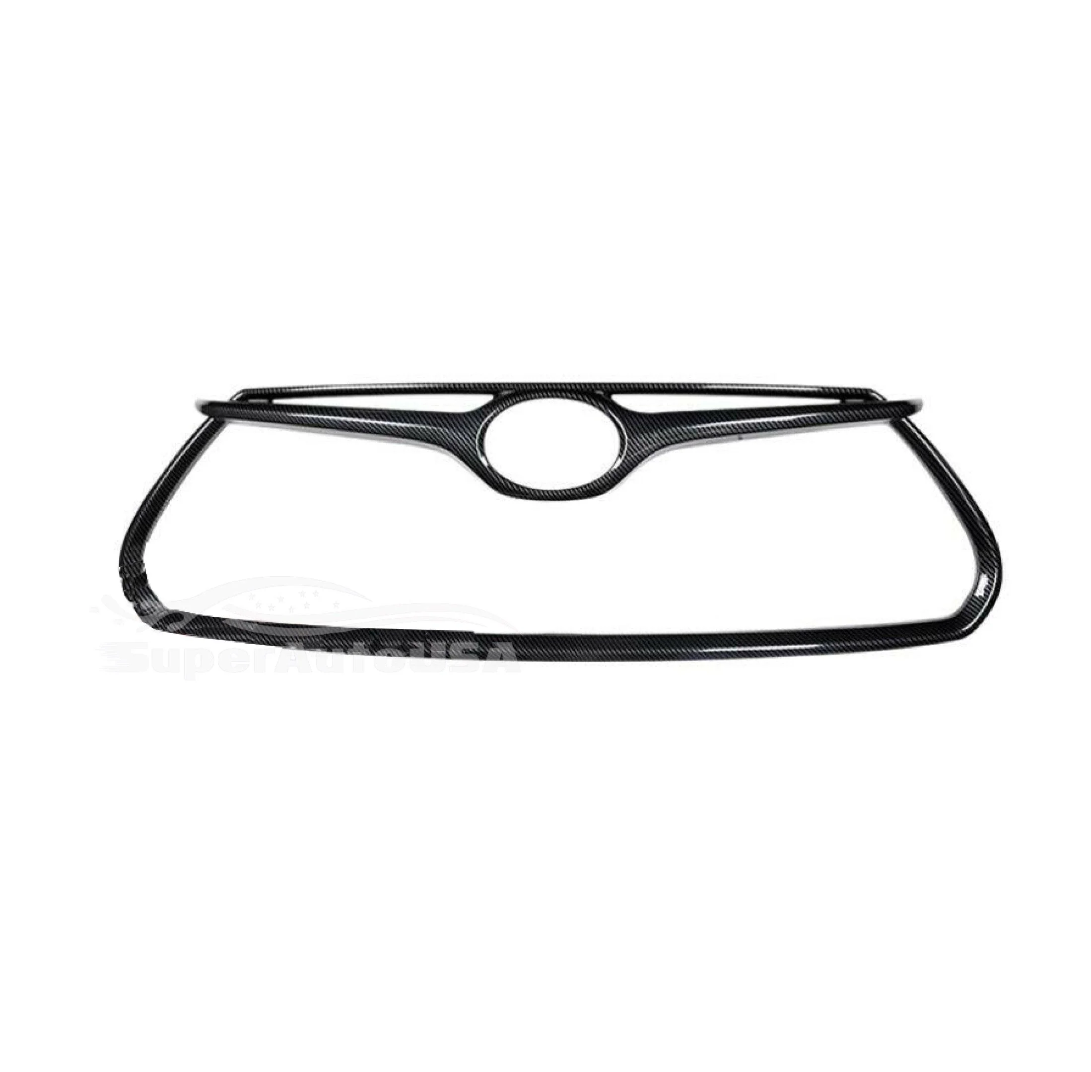 Fits 2020-2023 Toyota Highlander Frame Front Grille Cover Trim (Carbon Fiber Print) - Image 3