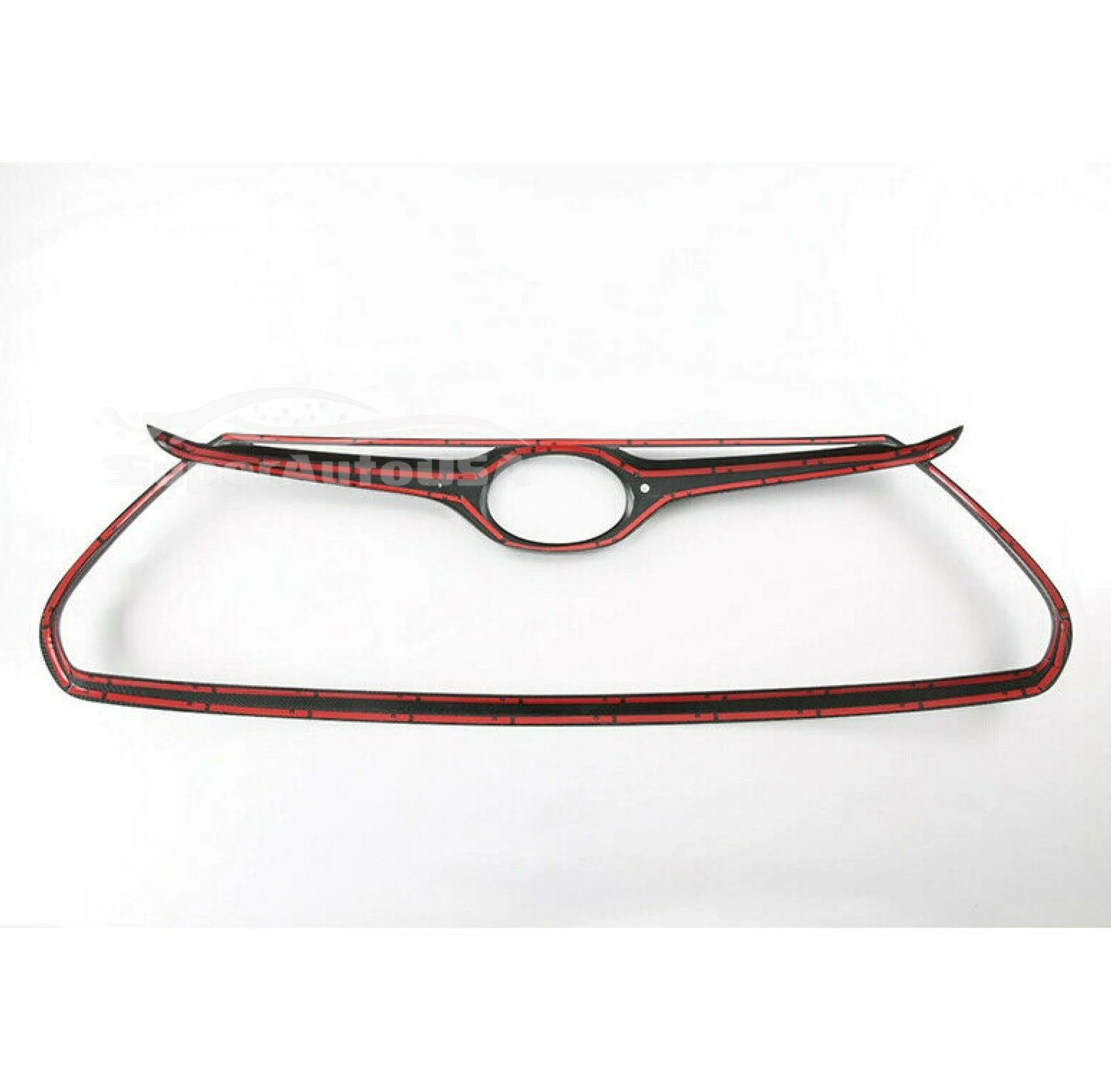 Fits 2020-2023 Toyota Highlander Frame Front Grille Cover Trim (Carbon Fiber Print) - Image 4