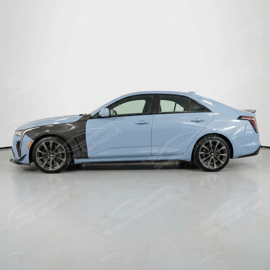 For 2020-2026 Cadillac CT4 V-Series Blackwing Real Carbon Fiber Vented Side Body Fender - Image 4