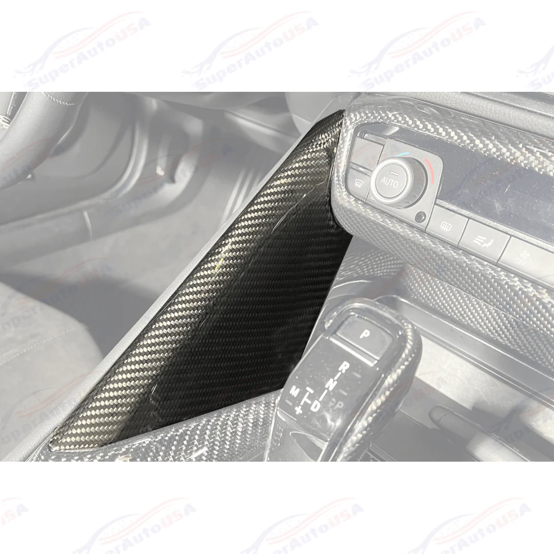 For 2020-Up Toyota Supra Carbon Fiber Center Console Side Panel Cover - Image 4