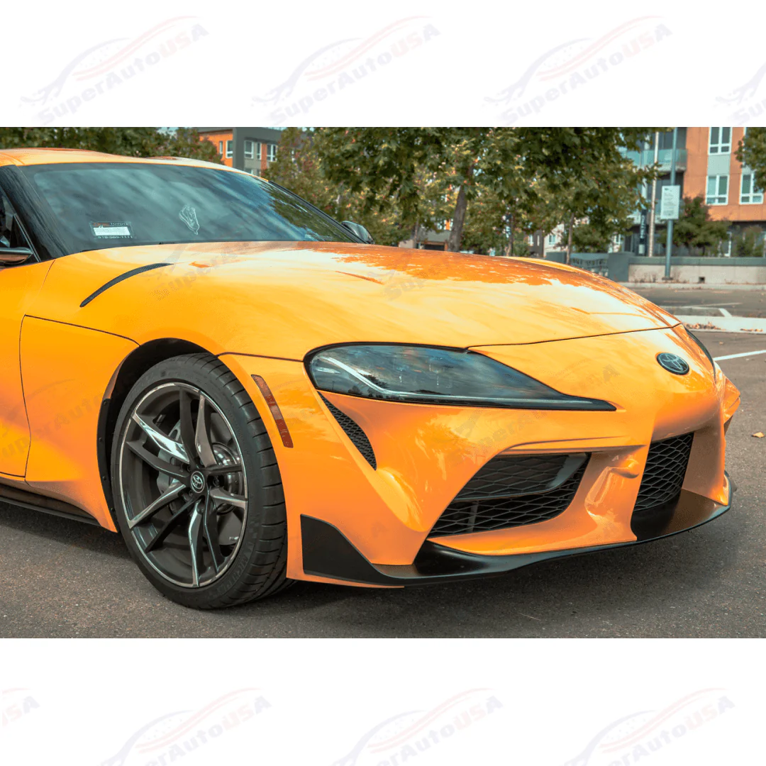 For 2020-Up Toyota Supra Carbon Fiber Front Side Hood Duct Cover - Image 2