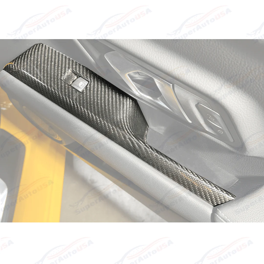 For 2020-Up Toyota Supra Carbon Fiber Side Door Panel Cover - Image 6