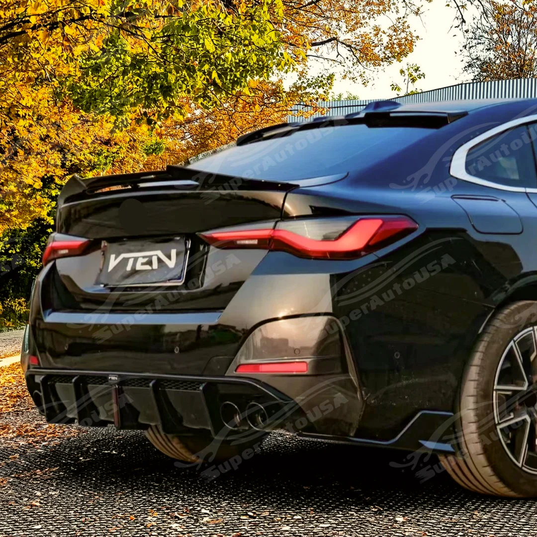 For 2021-2025 BMW G26 4 Series M440i VTEN Gran Coupe Dual Exhaust Red LED Light Diffuser With Corners - Image 6